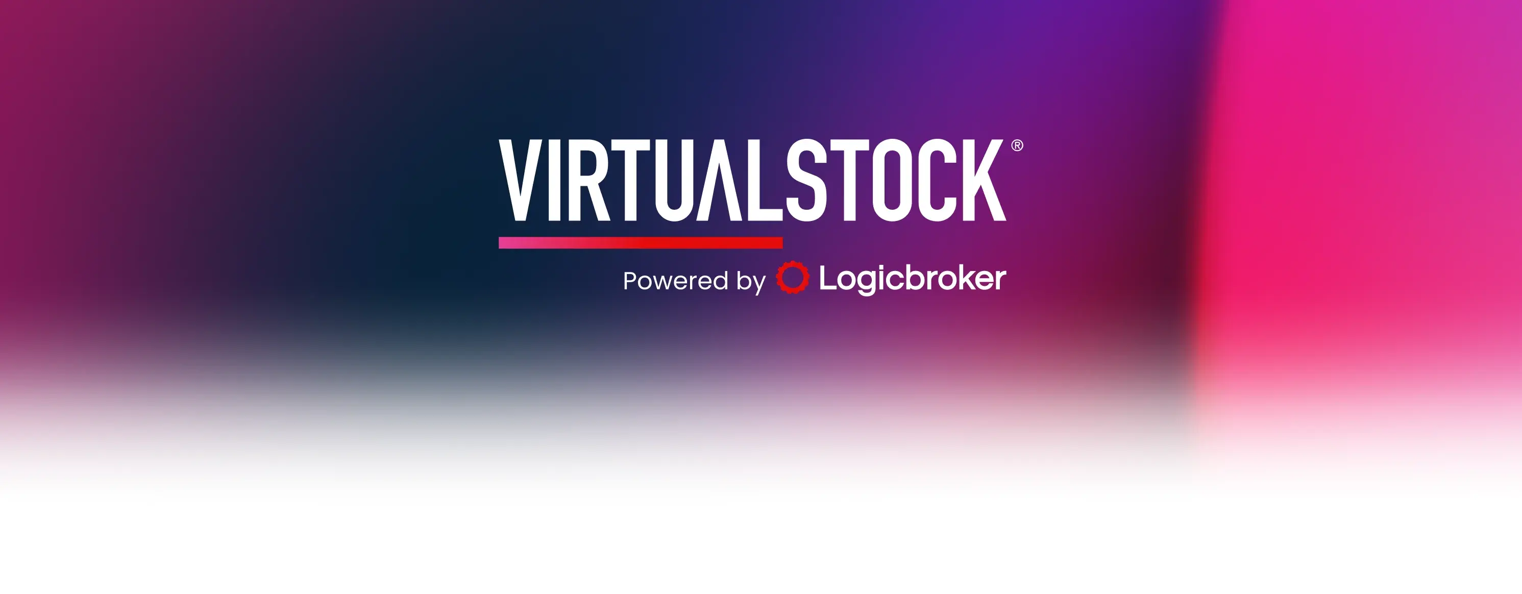Email newsletter header: the gradient mesh with the white Virtualstock lockup centred